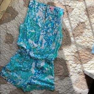 NWOT Teal Lilly Pulitzer Romper!